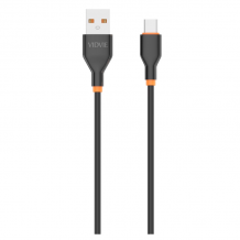 Кабел VIDVIE CB4019 за зареждане и пренос на данни / USB to Type-C 2.4A 1m - черен