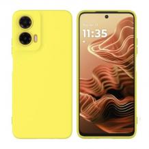 Силиконов калъф / кейс / Nano TPU за Motorola Moto G35 5G - жълт гръб със защита за камерата