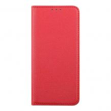 Кожен калъф Flip тефтер Magnet Book със стойка за Xiaomi Redmi Note 14 5G - червен