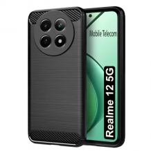 Силиконов калъф / гръб / кейс за Realme 12 5G - черен / carbon