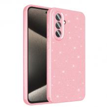 Луксозен силиконов калъф / кейс / Glitter Crystal Case TPU за Samsung Galaxy A56 5G - розов / брокат