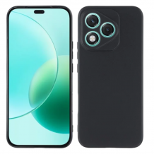 Силиконов калъф / гръб / TPU кейс за Honor 400 Lite - черен гръб със защита за камерата / мат