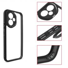 Луксозен твърд гръб / кейс / Protective Case за Honor 400 5G - прозрачен / черна рамка
