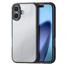 Луксозен гръб / кейс / Dux Ducis AIMO Premium Case за Apple iPhone 17 (6.3) - прозрачен / черен кант