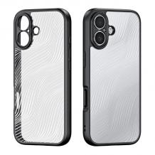 Луксозен гръб / кейс / Dux Ducis AIMO Premium Case за Apple iPhone 17 (6.3) - прозрачен / черен кант