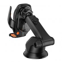 Стойка за кола с безжично зареждане HOCO HW34 / HOCO HW34 Car Wireless Charger 15W - черна / оранжево