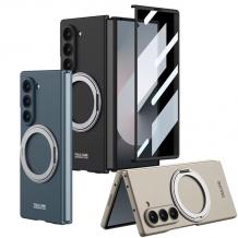 Луксозен гръб / кейс / Stylish Case с безжично зареждане MagSafe за Samsung Galaxy Z Fold 7 - черен