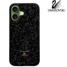 Луксозен твърд гръб Swarovski за Apple iPhone 17 - черен / камъни