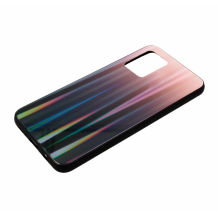 Луксозен стъклен твърд гръб Aurora за Samsung Galaxy S20 - преливащ / розово
