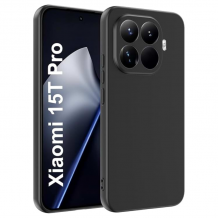 Силиконов калъф / кейс / Nano TPU за Xiaomi 15T Pro - черен гръб със защита за камерата
