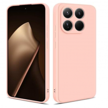 Силиконов калъф / кейс / Nano TPU за Xiaomi 15T - светлорозов гръб със защита за камерата