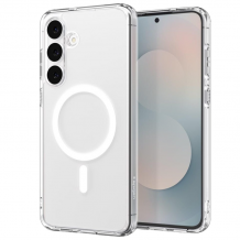 Луксозен гръб / кейс / Crystal Case с безжично зареждане MagSafe за Samsung Galaxy S26 - прозрачен