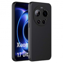 Силиконов калъф / кейс за Xiaomi 17 Ultra - черен гръб със защита за камерата