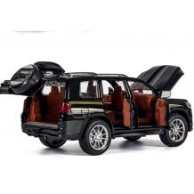 Метален джип със звук и светлини Toyota Land Cruiser Prado 1/24 - черен