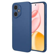 Силиконов калъф / кейс за Honor 600 Lite - тъмносин гръб със защита за камерата