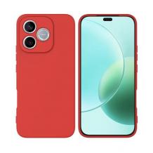 Силиконов калъф / кейс за Honor 600 Lite - червен гръб със защита за камерата