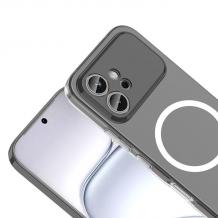 Луксозен твърд калъф / гръб / Magsafe за Honor 600 - прозрачен кейс със защита на камерата