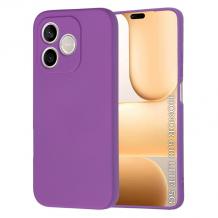 Силиконов калъф / кейс за Honor 600 Lite - лилав гръб със защита за камерата