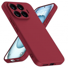 Силиконов калъф / кейс за Xiaomi 17T Pro - Тъмночервен гръб със защита за камерата