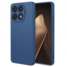 Силиконов калъф / кейс за Xiaomi 17T - Тъмносин гръб със защита за камерата