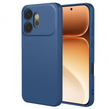 Силиконов калъф / кейс за Honor 600 Smar - син гръб със защита за камерата