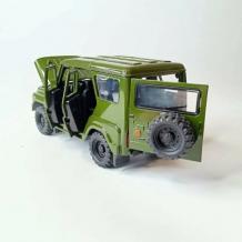 Метален джип с отварящи се врати капаци светлини и звуци UAZ 469 1:18