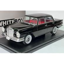Метална кола Mercedes 220 (W111) black 1959 - WHITE BOX 1:24