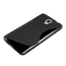 Силиконов калъф / гръб / TPU S-Line за Samsung Galaxy Note 3 Neo N7505 - черен 