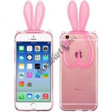 Силиконов калъф / гръб / TPU 3D Rabbit за Apple iPhone 6 Plus / 6S Plus - розов