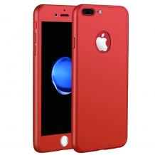 Силиконов калъф / гръб / TPU 360° KST за Apple iPhone 7 - червен / лице и гръб