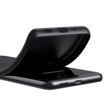 Луксозен силиконов калъф / гръб / TPU Baseus Wing Case за Samsung Galaxy S20 - черен / мат