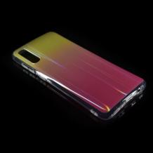 Силиконов калъф / гръб / TPU Rainbow за Huawei Honor 20 Lite - преливащ / жълто и розово