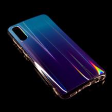 Силиконов калъф / гръб / TPU Rainbow за Samsung Galaxy A40 - преливащ / синьо
