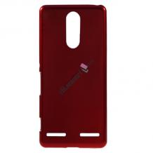 Луксозен силиконов калъф / гръб / TPU Mercury GOOSPERY Jelly Case за Lenovo K6 - червен