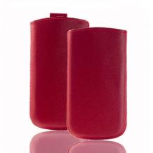 Кожен калъф с издърпване тип джоб за Sony Xperia E1 / Sony Xperia E1 dual - червен