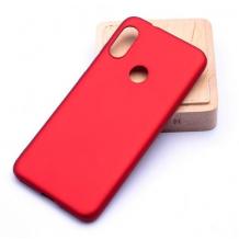 Силиконов калъф / гръб / TPU за Motorola Moto E6 Plus - червен / мат