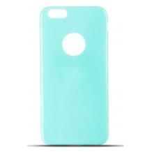 Ултра тънък силиконов калъф / гръб / TPU Ultra Thin Candy Case за Apple iPhone 5 / iPhone 5S - син / брокат