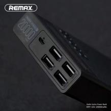 Универсална външна батерия Remax RPP-102 20000mah / Universal Dual USB Digital Display Power Bank Remax RPP-102 20000mah - черна / Radio Series