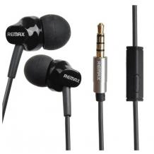 Оригинални стерео слушалки Remax RM-501 / handsfree / - черни