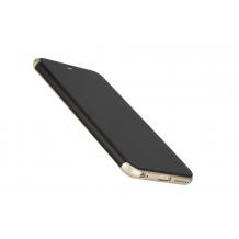 Оригинален калъф Flip Cover тефтер Rock DR.V Invisible Series за Apple iPhone 7 - черен със златист гръб