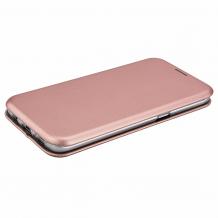 Луксозен кожен калъф Flip тефтер OPEN със стойка за Apple iPhone 7 Plus - Rose Gold