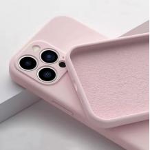 Луксозен силиконов калъф / кейс / Silicone Case с безжично зареждане MagSafe за Samsung Galaxy S25 Edge - розов