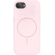Луксозен гръб / кейс / Smooth Guard Silicone Case с безжично зареждане MagSafe за Apple iPhone 16e - розов
