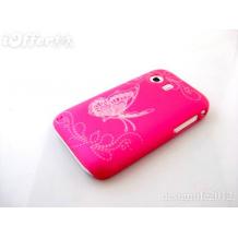 Заден предпазен капак за Samsung Galaxy Y S5360 - Пеперуда / Розов