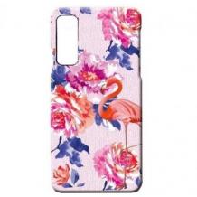 Силиконов калъф / гръб / TPU LUXO за Samsung Galaxy S21 - цветя / розово фламинго