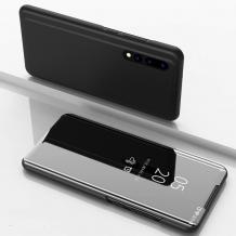 Луксозен калъф Clear View Cover с твърд гръб за Huawei P30 - черен