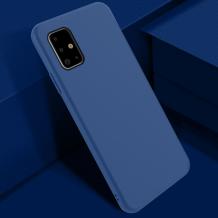 Силиконов калъф / гръб / TPU за Samsung Galaxy A71 - тъмно син / мат