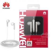 Оригинални стерео слушалки / Earphones Headphone with Remote & Microphone / за Huawei - бели / сребристи