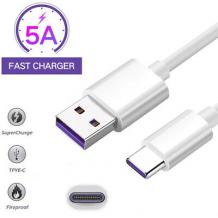 Оригинален USB кабел за Huawei P10 Lite Type C - бял