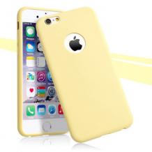 Силиконов калъф / гръб / TPU i-Zore за Apple iPhone 6 Plus 5.5'' - златист / мат